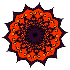  Mandalas. Vintage decorative elements. Oriental pattern, vector