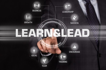 LEARN&LEAD CONCEPT with Icons and Keywords