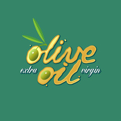 Olive oil vector design element, logo