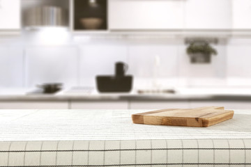 wooden desk and kitchen place 