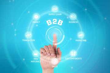 B2B TECHNOLOGY COMMUNICATION TOUCHSCREEN FUTURISTIC CONCEPT