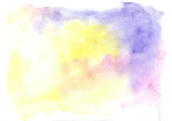 Abstract hand drawn bright watercolor blotch