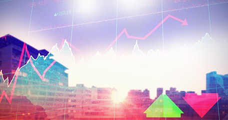 Composite image of picture of city at daytime