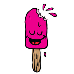 happy ice cream cartoon