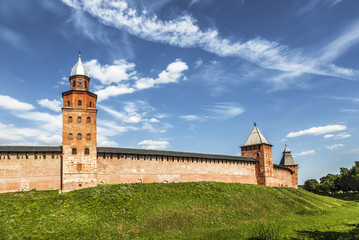 The Kremlin walls in Novgorod the Great (Veliky Novgorod), Russia