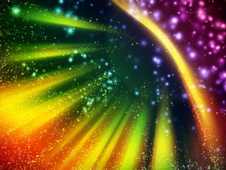 Fototapeta na wymiar Spectrum Rainbow Celebration Flare lights