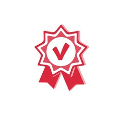 Vector of Medal icon. Medal colorful / flat design. Icon for the sports / trade / stickers. Vector illustration.