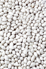full frame of white beans.