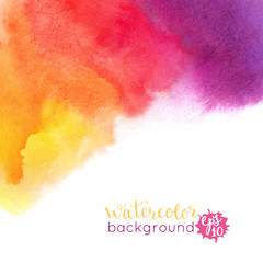 Watercolor bright hand painted background