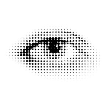 Vector halftone human eye