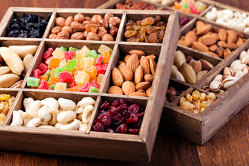 Nuts and dried berries collection