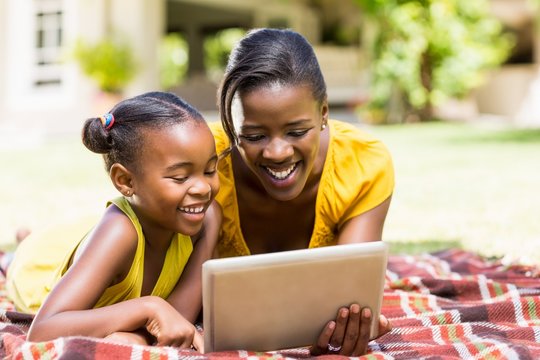 Happy Family Watching A Laptop