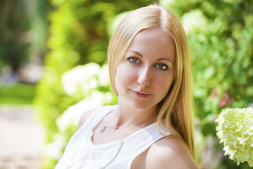 Fototapeta premium Young beautiful blonde woman