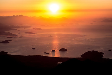 Sunrise at Pedra da Macela, With view to Angra dos reis, Paraty and ilha grande