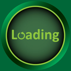 Icon green loading and arrow