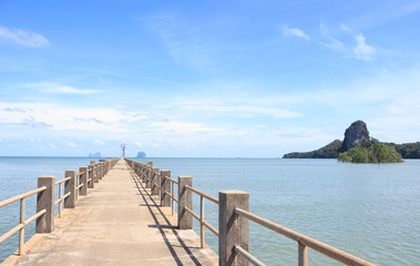 cement bridge road in a sea like direction way to success target