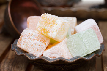 Lumps of Lokum or Turkish Delight