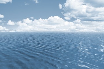 Composite image of blue ocean