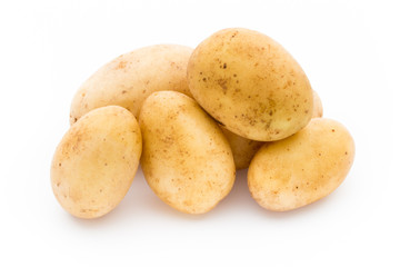 New potato isolated on white background.