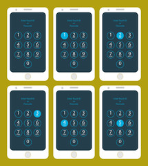Smartphone Passcode One to Five