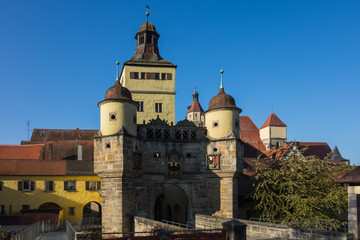 Fototapeta na wymiar Ellinger Tor in Weißenburg in Bayern