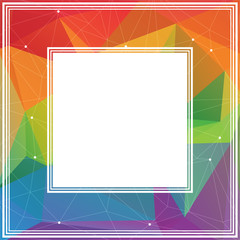 multicolored polygonal border