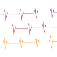Vector illustration cardiogram tape