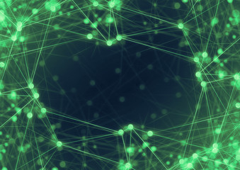 data deep learning hologram ai technology robotic, molecule of chemical, atom cell science, futuristic cyber network, system of background illustration 3d rendering