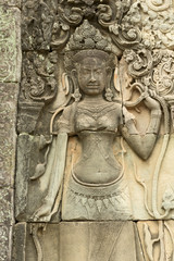 Fototapeta na wymiar Beautiful Aspara at Preah Khan temple, UNESCO site in Cambodia