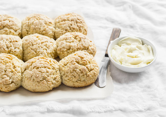English scones on a light background
