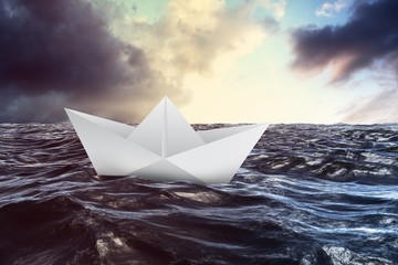 Obraz premium Composite image of image of a virtual origami