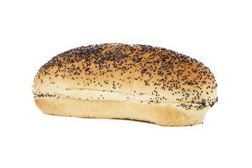 piece of bread with black sesame seeds