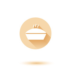Vector casserole hot cooking icon