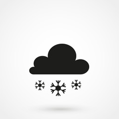 Snow clouds icon vector