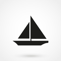 Sailboat icon vector