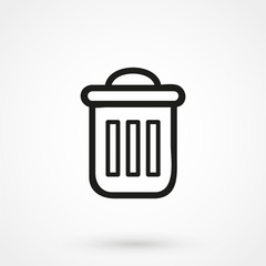 Trash bin vector icon vector