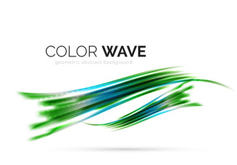 Abstract color wave design element