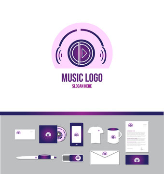 Music headphones logo