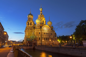 Church of the Savior on Blood at night, Saint-Petersburg, Russia