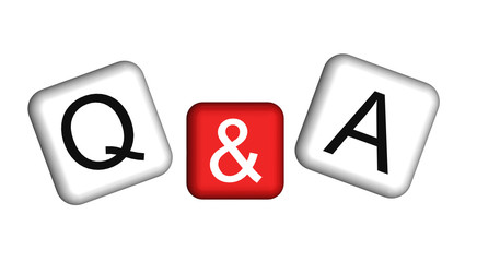 Questions and answers white cubes 3D illustration