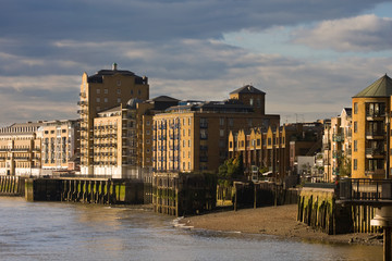 Architecture in London. Canary Wharf-Docklands area.