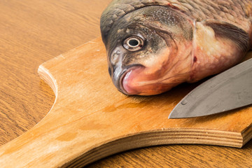 carp on the cutting Board