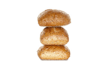 Fototapeta na wymiar stack of toasted bread buns