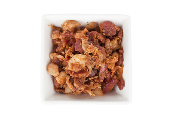 bowl of bacon bits