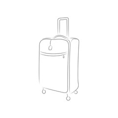 Outline of suitcase, vector illustration - 109895712