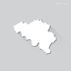 Belgium Long Shadow Vector Map