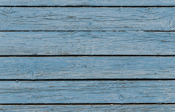 Texture of old rough blue fence