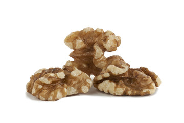 stack of peeled walnuts