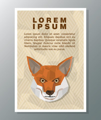 Animal design. Polygon concept. Shape and Origami icon, vector illustration