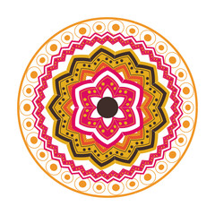 Bohemian design. ornament icon. Multicolored illustration